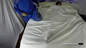 jackie banes teases patient in latex nurse gloves heels backstage hospital