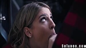 bipolar hitchhiker kirsten scott deepthroats then rides monster cock