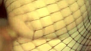 Blonde Amateur's Rough Fishnets Fuck Ends in Massive Facial Cumshot