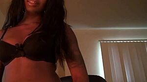 Black girlfriend grinds her thick ass back and forth on boyfriend's lap teasing him relentlessly