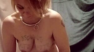 Housewife Slave Cuffs Herself for Outdoor Dildo Play