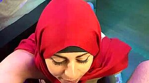 mia niqab housewife blows husband cums in mouth mirror behind thong ass shake