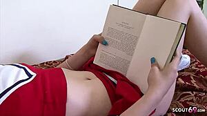 Petite ginger Jessica wonders if classmate BBC gangbang breaks her