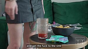 Home Education Teaches Blonde Girl Next Door Manners with Big Cock Deepthroat and Creampie in 4K HD