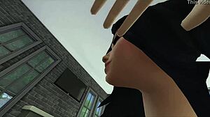 SELENA GOMEZ RIDES COWGIRL ORGASM ON SOFA IN STEAMY POV SEX TAPE SIMS