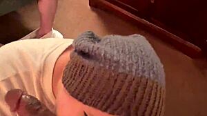 i force deepthroat on huge cock while caged old cuck hubby watches homemade