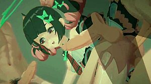 zenless zone zero nangong yu idol's bound wing forces cowgirl in 3d hentai 3some anal gangbang