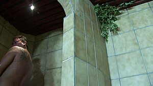 teen shows gaping shaved vagina and small tits then dives underwater