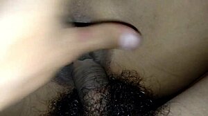 Lick clit then ram cock deep in shaved pussy till creampie