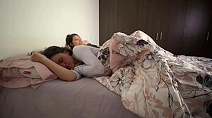 we snuggle in bed groping each other's asses intimately