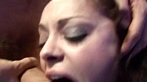 Liza's Wild 2-on-1 Anal Orgy Ends with Cum Lick from Bar Table