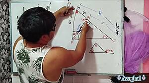 Asian Nerd Teacher Sexual Math Challenge