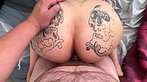 rough morning sex with huge ass argentinian neighbor cum facial!