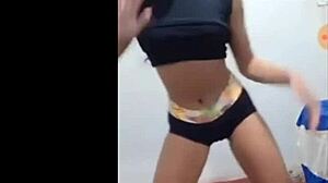 cute teen beauty shakes her sexy dance moves all night