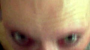 Staring contest while slut deepthroats cock sloppy in pov challenge