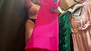 wanna see beautiful stepmom stripping in store dressing room?