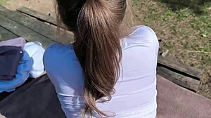 Forester phones married bride milf fuck in forest cheating cumshot.