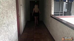 Nova Cane's busty brunette neighbor sneaks over late night with Rome Major