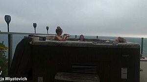 Chubby Babes Splash And Fuck In Steamy Hot Tub Fun!