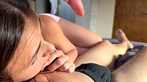 my hubby shares me with friends they fuck me hard on kitchen table creampie