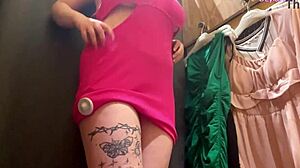 wanna see beautiful stepmom stripping in store dressing room?