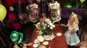 Busty Milfs in Costumes Get Pussies Stuffed with Big Cocks
