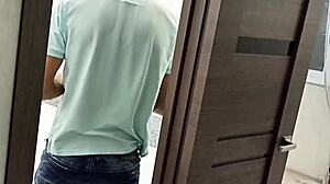 russian chubby big tits amateur sucks cock then rides it wet like total whore