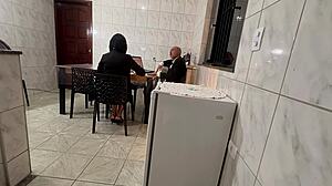 secretary slaps butt anal creampie fishnets skirt