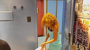 brazilian cuckold couple caught fucking with big black cock facial cumshot homemade