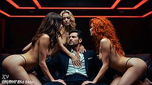 hey, ever seen ai oriental fox tail dancers rip clothes in vip techno tease?