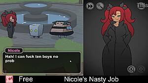 nicole's clean job hides her nasty erotic interactive game secrets