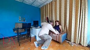 boss dominates employee pussy lick humiliation in office now!