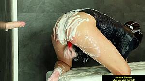i couldn't resist this classy euro gloryhole getting bukkake cum blasted