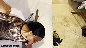 damn this petite colombian nun squirts hard while riding raw.