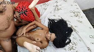 Hot Threesome with Two Sexy Teen Latinas Explodes in Orgasm!
