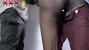 EBONY STUDENT BENT OVER For BLACK MONSTER COCK DOGGYSTYLE Rough