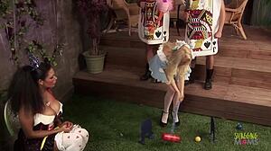 Busty Milfs in Costumes Get Pussies Stuffed with Big Cocks