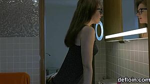 Sultry 18+ Teen Stretches Tight Vagina for Hard Defloration