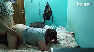 Latina Girlfriend Bent Over Doggystyle Homemade Fuck