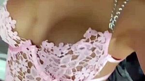 pink lingerie clings to latina curves teasing sexy secrets