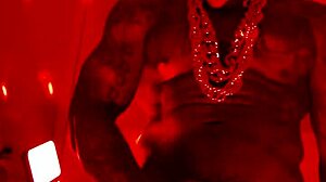 hallelujah johnson worships massive black hairy monster cock in solo masturbation frenzy