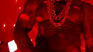 hallelujah johnson worships massive black hairy monster cock in solo masturbation frenzy