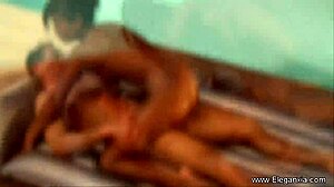her oiled feet glide over him during intimate asian nuru massage turning erotic