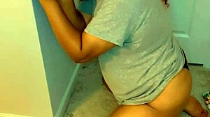 Kneeling Sissy Sucks Massive BBC Dildo Deep And Hard