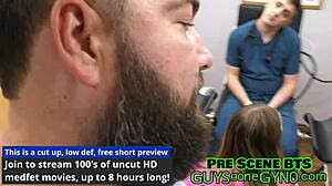 nurse tyler lynn dominates dr canada backstage with shaved pussy spreading and small tits fetish