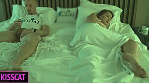 Stepmom accidentally creampied by stepson in shared hotel begs for facial finish