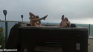 Chubby Babes Splash And Fuck In Steamy Hot Tub Fun!