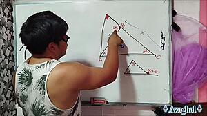 Asian Nerd Teacher Sexual Math Challenge