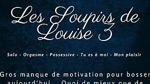 les heavy sighs of louise echo in french solo pleasure session