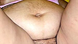 check out this fat hairy pussy getting shown off up close and personal